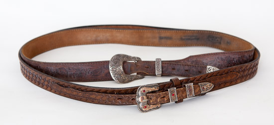 Leather and Silver Western Belts @$5