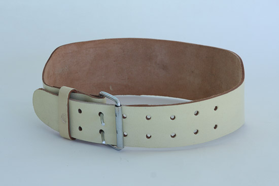 Wide Cream Belt $5